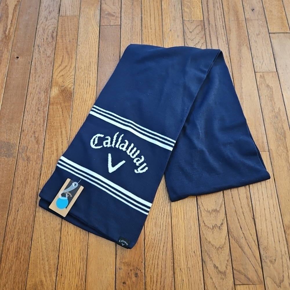Callaway Navy Blue Knit  Winter scarf